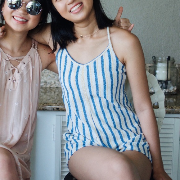 Zara Striped Knit Romper S - Picture 10 of 10